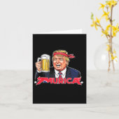 アメリカ独立記念日おめでとう トランプ アメリカ国旗 メリカ トランプ カード (黄色い花)