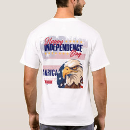 アメリカ独立記念日おめでとう ハクトウワシ 愛国 アメリカ Tシャツ