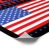 アメリカ独立記念日お誕生日おめでとう7月4日 ポスター (角)