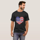 アメリカ独立記念日のおばあちゃん アメリカ国旗 Tシャツ (正面フル)