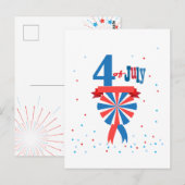 アメリカ独立記念日のお祝い 星条旗 愛国 ポストカード (正面/裏面)