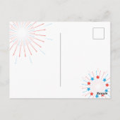 アメリカ独立記念日のお祝い 星条旗 愛国 ポストカード (裏面)