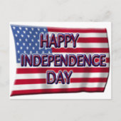 アメリカ独立記念日のお祝い - 星条旗, ZSSG ポストカード (正面)