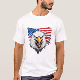 アメリカ独立記念日のイーグルデザイン Tシャツ