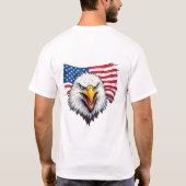 アメリカ独立記念日のイーグルデザイン Tシャツ (裏面)