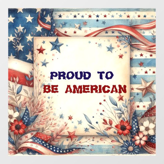 アメリカ独立記念日のシャビーシックなプライド ウィンドウサイン (シート)