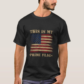 アメリカ独立記念日のプライドフラグ Tシャツ