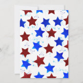 アメリカ独立記念日のポップシクル男の子2歳の誕生日パーティー 招待状 (裏面)