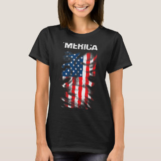アメリカ独立記念日のヴィンテージフラッグ Tシャツ