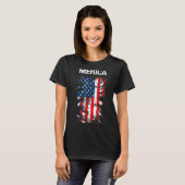アメリカ独立記念日のヴィンテージフラッグ Tシャツ (正面フル)