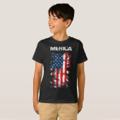 アメリカ独立記念日のヴィンテージフラッグ Tシャツ (正面フル)
