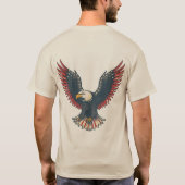 アメリカ独立記念日のヴィンテージ アメリカンイーグル Tシャツ (裏面)
