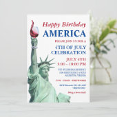 アメリカ独立記念日の奇想天外な愛国的なパーティー 招待状 (スタンド正面)