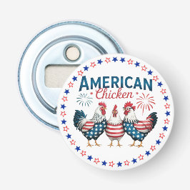 アメリカ独立記念日の愛国的なニワトリデザイン 栓抜き