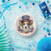 アメリカ独立記念日の愛国的子犬 ペーパーボウル (パーティー)