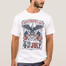 アメリカ独立記念日の手描きスケッチデザイン Tシャツ