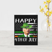 アメリカ独立記念日の混乱した面白いジョー・バイデン セントパトリックの日 カード (黄色い花)