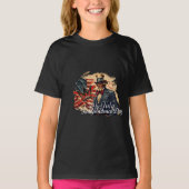 アメリカ独立記念日の王様不在アート Tシャツ (正面)