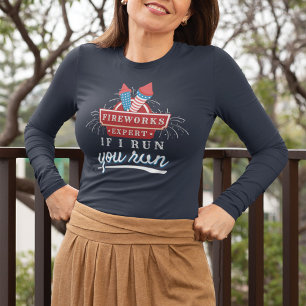 アメリカ独立記念日の花火のプロママ Tシャツ