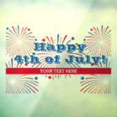 アメリカ独立記念日の花火パーティーカスタムステッカー ウィンドウサイン (シート3)