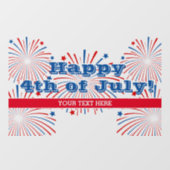 アメリカ独立記念日の花火パーティーカスタム ウィンドウサイン (シート)