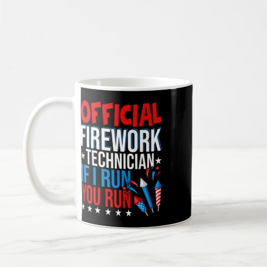 アメリカ独立記念日の花火公式技師 コーヒーマグカップ (左)