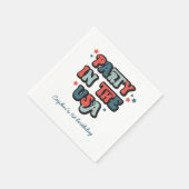 アメリカ独立記念日の誕生日パーティーの招待状 スタンダードカクテルナプキン (角)