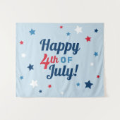アメリカ独立記念日の赤白青の愛国的なお祝い タペストリー (正面(横))