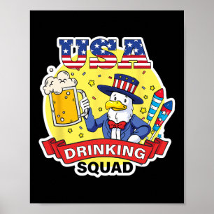 アメリカ独立記念日の飲み会 USA Drinking Squad ポスター