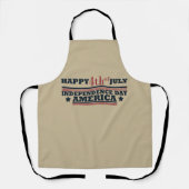 アメリカ独立記念日の7月の幸せ4日 エプロン (正面)