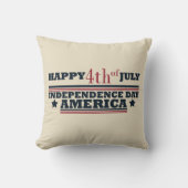 アメリカ独立記念日の7月の幸せ4日 クッション (正面)