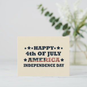 アメリカ独立記念日の7月の幸せ4日 シーズンポストカード