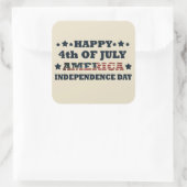 アメリカ独立記念日の7月の幸せ4日 スクエアシール (バッグ)