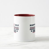 アメリカ独立記念日の7月の幸せ4日 マグカップ (中央)