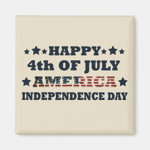 アメリカ独立記念日の7月の幸せ4日 マグネット
