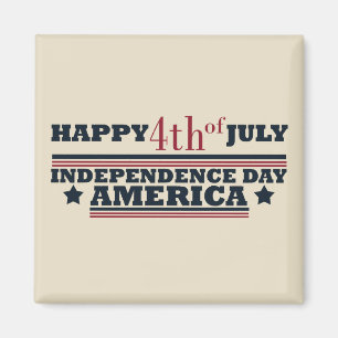 アメリカ独立記念日の7月の幸せ4日 マグネット
