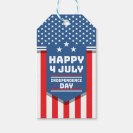アメリカ独立記念日の7月4日の幸せ ギフトタグ