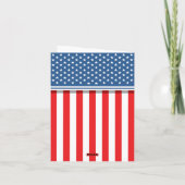 アメリカ独立記念日の7月4日の幸せ サンキューカード (裏面)