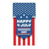アメリカ独立記念日の7月4日の幸せ ラベル (正面)