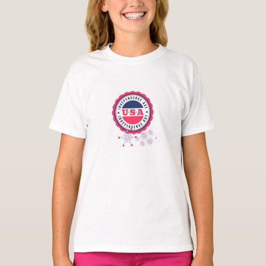 アメリカ独立記念日のTシャツデザイン Tシャツ (正面)