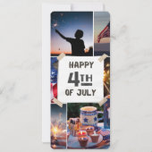 #アメリカ独立記念日をお祝いするフラットカード (裏面)