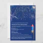 アメリカ独立記念日をテーマにしたカップルシャワー 招待状 (正面)