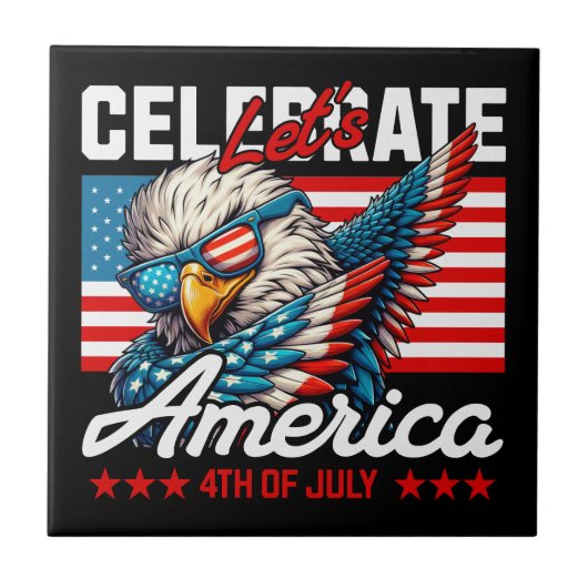 アメリカ独立記念日を祝おう イーグル タイル (正面)