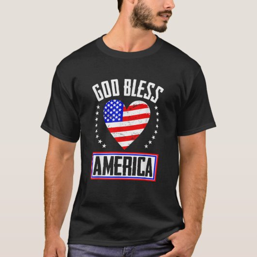 アメリカ独立記念日アメリカ・パトリオ4日 Tシャツ (正面)