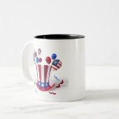 アメリカ独立記念日コーヒーマグ ツートーンマグカップ (正面左)