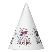 アメリカ独立記念日ハッピー4日 パーティーハット (左)