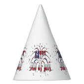 アメリカ独立記念日ハッピー4日 パーティーハット (右)