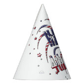 アメリカ独立記念日ハッピー4日 パーティーハット (左)