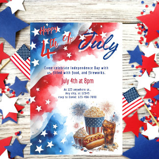 アメリカ独立記念日パーティーのご招待 招待状