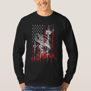 アメリカ独立記念日フラグリール魚釣りフィッシャム Tシャツ